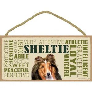 Sheltie Dog Breed Wood Plaque Sign 8 5" x 10"  Gift